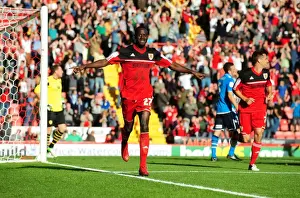 Adomah's Thrilling Goal Celebration: Bristol City vs Leeds United, Championship Football Match, Ashton Gate Stadium (September 2012)