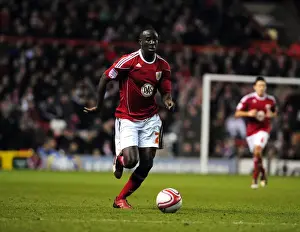 Framed Print : Adomah's Thrilling Performance: Bristol City vs Crystal Palace (Championship 2010)