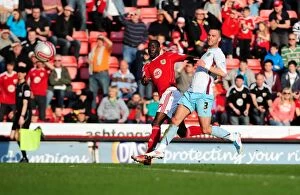 Images Dated 19th March 2011: Adomah's Thwarted Goal: Championship Showdown between Bristol City and Burnley (19/03/2011)