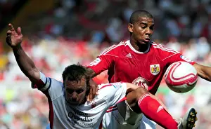 Bristol City V Nottingham Forest Prints: Aerial Clash: Elliott vs. McKenna - Bristol City vs