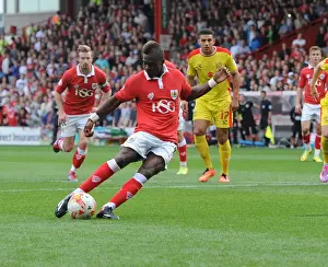 Agard Scores Penalty for Bristol City Against MK Dons at Ashton Gate