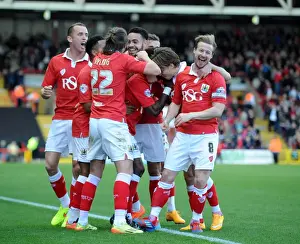 Agard's Thrilling Goal: Bristol City's Jubilant Celebration vs Oldham Athletic (2014)