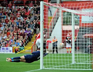 Bristol City V MK Dons Prints: Agard's Thrilling Goal: Bristol City's Victory over MK Dons at Ashton Gate (September 2014)