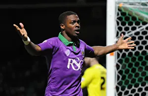 Yeovil Town V Bristol City Prints: Agard's Thrilling Goal: Celebrating at Huish Park for Bristol City against Yeovil Town (Sky Bet League One)