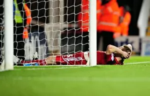 Images Dated 18th September 2012: Agonizing Moment: Stephen Pearson Narrowly Misses Goal for Bristol City vs. Peterborough United