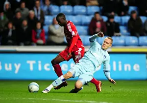 Coventry City V Bristol City Prints: Albert Adomah Drives Past Coventry Defense: Coventry City vs