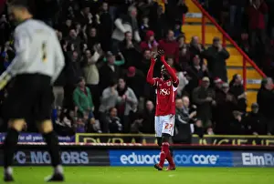Bristol City V Southampton Prints: Albert Adomah's Goal Celebration vs Southampton (Bristol City Championship Match)