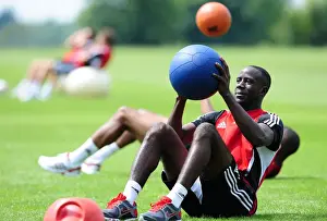 Pre-season Training Prints: Albert Adomah's Intense Focus: Pre-Season Training with Bristol City