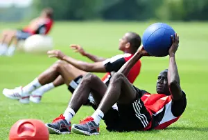 Albert Adomah's Unwavering Concentration during Bristol City FC Pre-Season Training