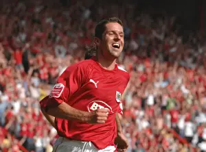 Promotion Prints: Alex Russell's Euphoric Moment: Promotion to the Championship with Bristol City