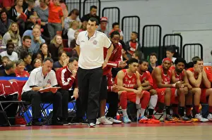 Andreas Kapoulas Coaches Bristol Flyers in BBL Action Against Durham Wildcats