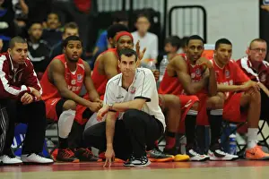 Bristol Flyers V Durham Wildcats Prints: Andreas Kapoulas Coaches Bristol Flyers in BBL Action Against Durham Wildcats