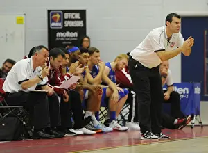 Bristol Flyers V Plymouth Raiders Prints: Andreas Kapoulas Ignites Basketball Rivalry: Flyers vs. Raiders