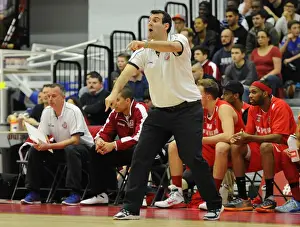 Andreas Kapoulas: Leading the Charge during Intense Moment at SGS Wise Campus - Bristol Flyers Basketball Game
