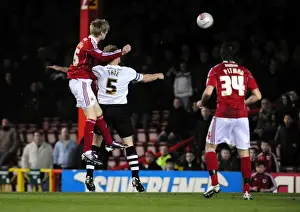 Andy Keogh's Close Header: Bristol City vs Swansea City, Championship Match, January 2011