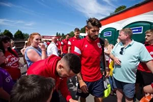 Images Dated 9th July 2017: Arrival of Eros Pisano: Bristol City Player at Pre-season Friendly vs. Bristol Manor Farm (2017)