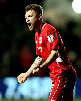Bristol City V Norwich City Prints: Bailey Wright Scores the Winning Goal for Bristol City Against Norwich City