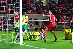 Bristol City V Norwich City Prints: Bailey Wright Scores the Winning Goal: Bristol City vs. Norwich City, 07-03-2017