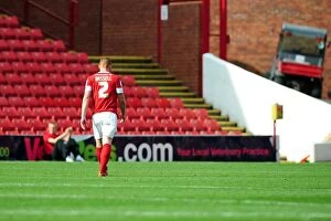 Barnsley v Bristol City Collection: Barnsley vs. Bristol City: Bobby Hassell's Red Card in Championship Clash at Oakwell Stadium
