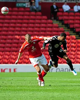 Barnsley V Bristol City Prints: Barnsley vs. Bristol City: Nicky Maynard Fouled by Stephen Foster - Championship Football Match