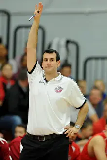 Bristol Flyers V Plymouth Raiders BBL Cup Prints: Basketball Rivalry: Flyers vs. Raiders Clash at Wise Campus - Andreas Kapoulas in Action