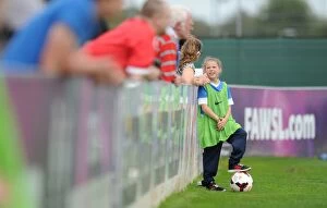 Images Dated 28th September 2014: Battle at SGS Wise Campus: Bristol Academy Women vs Manchester City Women Clash in Women's Super