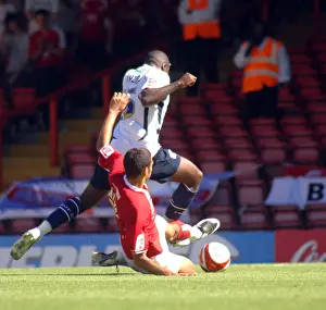 Bristol City V Scunthorpe Utd Prints: Battleground Bristol: Liam Fontaine Fights for Victory Against Scunthorpe United