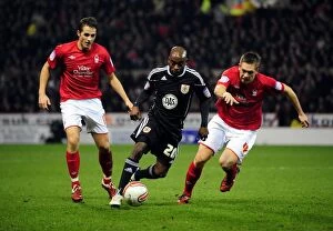 Images Dated 25th January 2011: Battling for the Ball: Jamal Campbell-Ryce Faces Off Against Luke Chambers