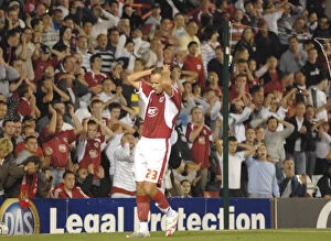 Images Dated 29th August 2007: Battling the Blues: Lee Trundle's Past Glory against Manchester City (Bristol City vs MCFC)