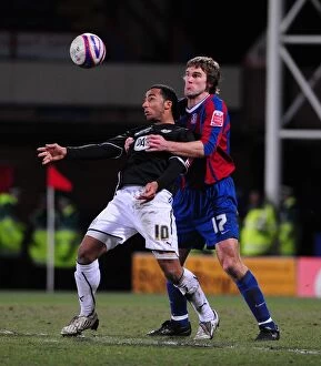 Crystal Palace V Bristol City Collection: Battling for Championship Supremacy: Nicky Maynard vs. Matt Lawrence (09/03/2010)