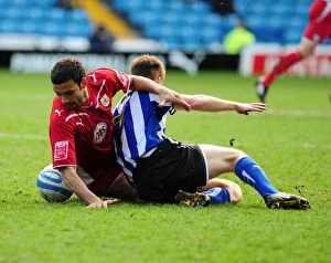 Sheffield Wednesday v Bristol City Collection: Battling for Championship Supremacy: Liam Fontaine vs. James O'Connor (March 16, 2010)