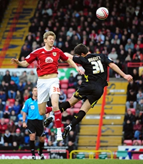 Bristol City V Cardiff City Prints: Battling for Championship Supremacy: Jon Stead vs