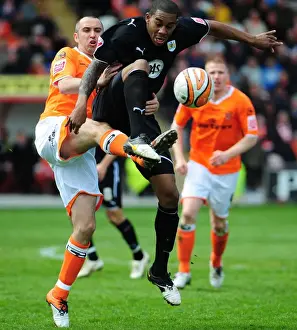 Blackpool V Bristol City Prints: Battling for Championship Supremacy: Marvin Elliott vs