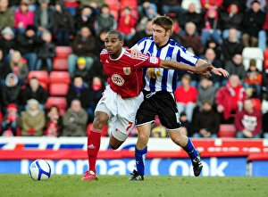 Bristol City V Sheffield Wednesday Prints: Battling for FA Cup Glory: Marvin Elliott vs