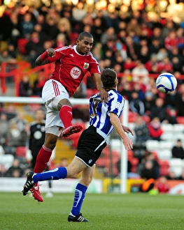 Bristol City V Sheffield Wednesday Prints: Battling for FA Cup Supremacy: Marvin Elliott vs
