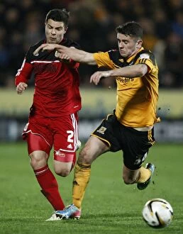 Images Dated 19th April 2013: Battling on the Field: Foster vs. Brady in the 2013 Championship Clash between Hull City