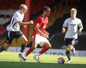 Bristol City V Scunthorpe Utd Prints: Battling Liam Fontaine: A Football Rivalry - Bristol City vs Scunthorpe United