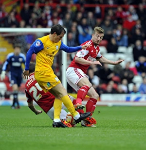 Bristol City V Preston North End Prints: Battling Midfielders: Wade Elliott vs