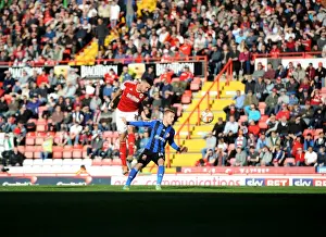 Bristol City V Swindon Town Prints: Battling Rivals: Williams vs. Pritchard - The Intense Bristol City vs
