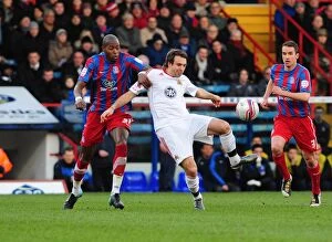 Images Dated 22nd January 2011: Battling for Supremacy: Brett Pitman vs. Anthony Gardner in Championship Clash between Crystal