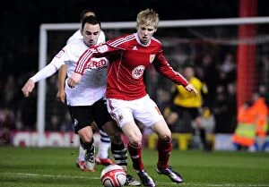 Bristol City v Swansea City Collection: Battling for Supremacy: Britton vs. Keogh in the 2011 Championship Clash between Bristol City