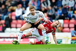 Bristol City V Derby County Prints: Battling for Supremacy: Carey vs