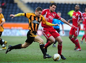 Hull City V Bristol City Prints: Battling for Supremacy: Cole Skuse vs