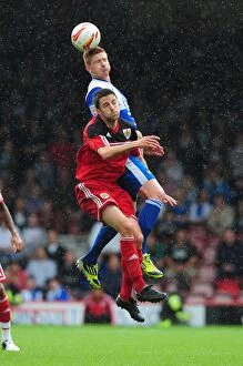 Images Dated 4th August 2012: Battling for Supremacy: Cole Skuse vs. Matt Harold in the Louis Carey Testimonial - Bristol City vs