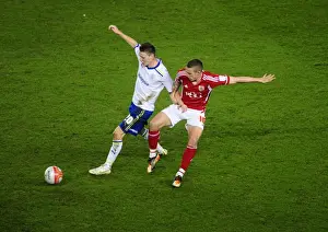 Bristol City V Cardiff City Prints: Battling for Supremacy: Davis vs