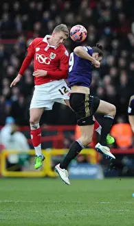 Bristol City V West Ham Prints: Battling for Supremacy: A FA Cup Showdown - George Saville vs. Andy Carroll