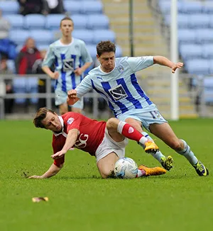 Coventry City V Bristol City Prints: Battling for Supremacy: Freeman vs. Miller in Intense Sky Bet League One Clash