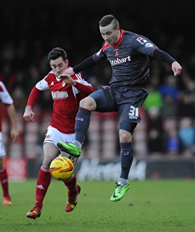 Bristol City V Carlisle United Prints: Battling for Supremacy: Greg Cunningham vs
