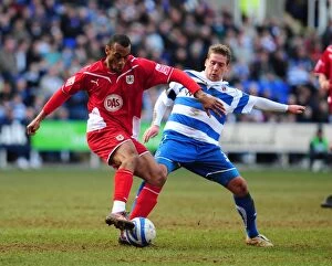 Reading V Bristol City Collection: Battling for Supremacy: Haynes vs. Howard in the Championship Clash between Reading