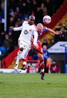 Crystal Palace v Bristol City Collection: Battling for Supremacy: Jamal Campbell-Ryce vs. Alex Marrow in Championship Clash between Crystal
